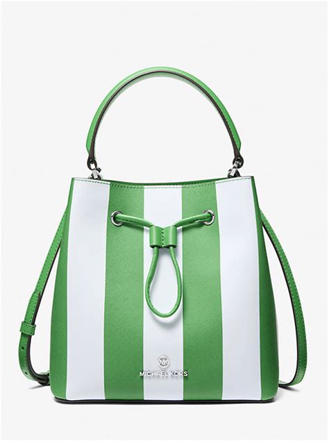 suri medium striped bucket bag